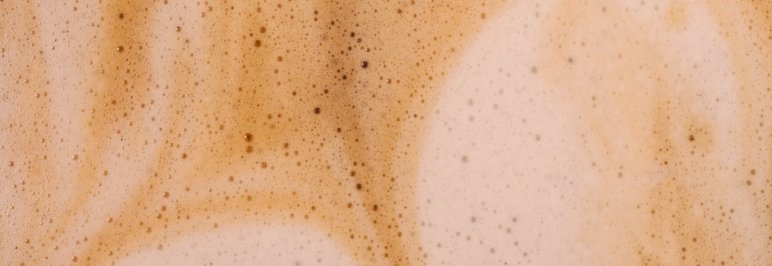 close up of cappuccino foam